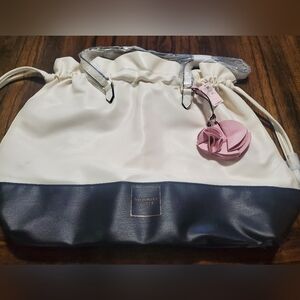 Victoria's Secret Black and Cream Tote Bag